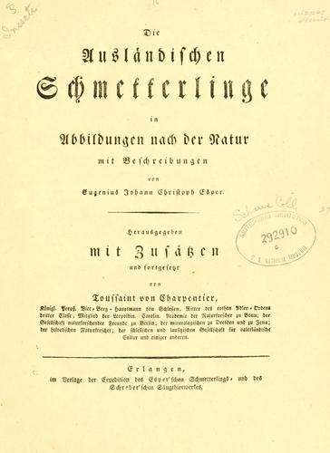 Die ausländischen Schmetterlinge in Abbildungen nach der Natur