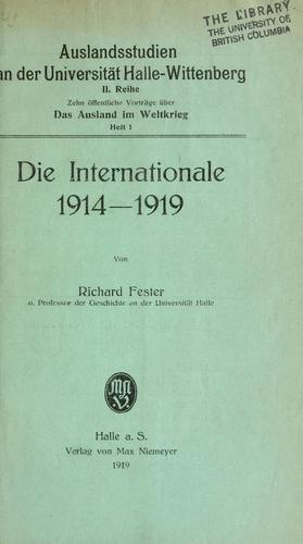 Die Internationale, 1914-1919