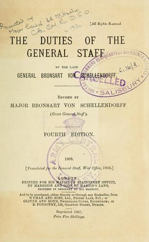 The duties of the General staff