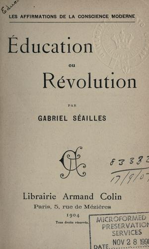 Éducation ou révolution