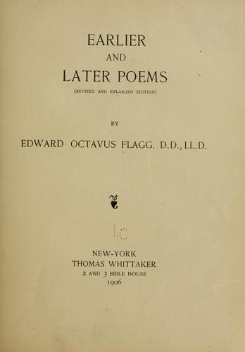 Earlier and later poems