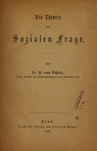 Die Theorie der sozialen frage