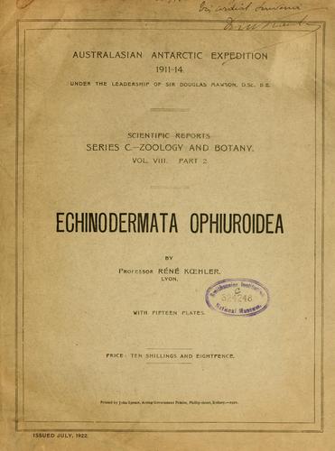 Echinodermata Ophiuroidea