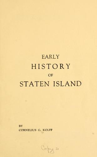 Early history of Staten Island