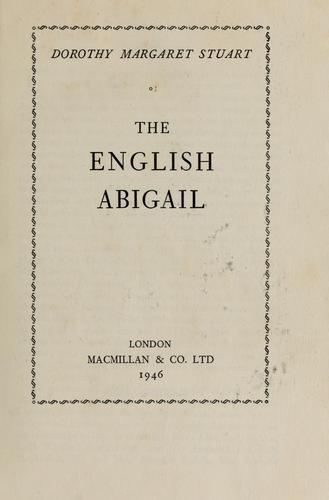 The English Abigail