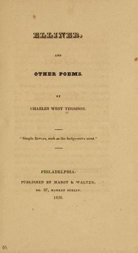 Elliner, and other poems