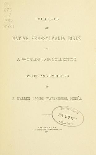 Eggs of native Pennsylvania birds
