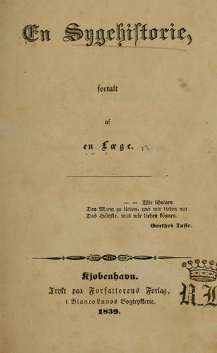 En Sygehistorie