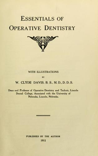 Essentials of operative dentistry