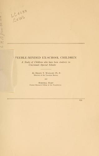 Feeble-minded ex-school children