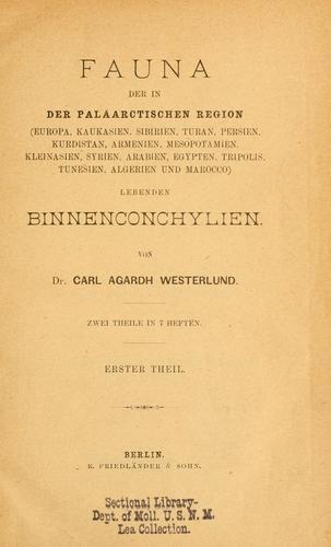 Fauna der in der palaarctischen region ... lebenden Binnenconchylien
