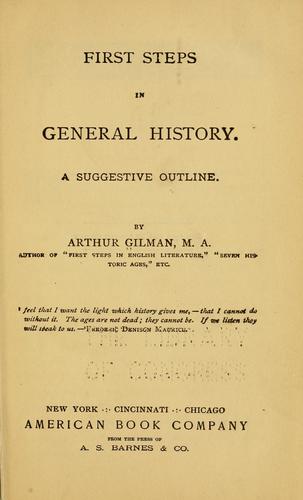First steps in general history