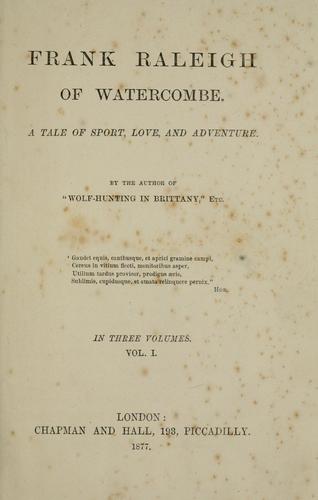 Frank Raleigh of Watercombe