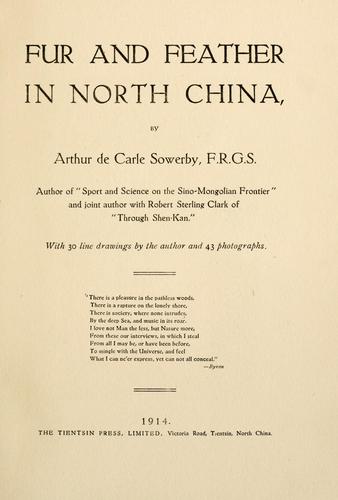 Fur and feather in North China