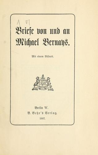 Briefe von und an Michael Bernays