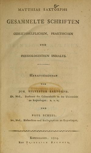 Gesammelte Schriften geburtshfichen, praktischen und physiologischen Inhalts