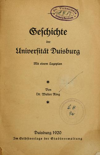 Geschichte der Universität Duisburg