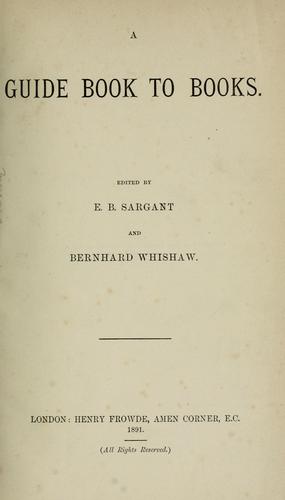 A guide book to books