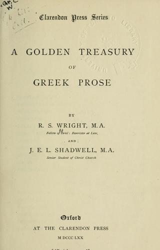 A golden treasury of Greek prose