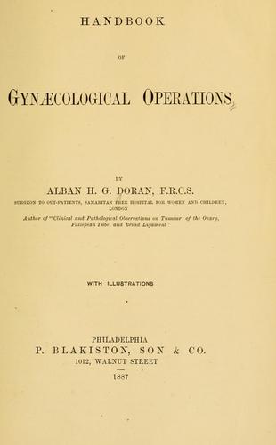 Handbook of gynaecological operations