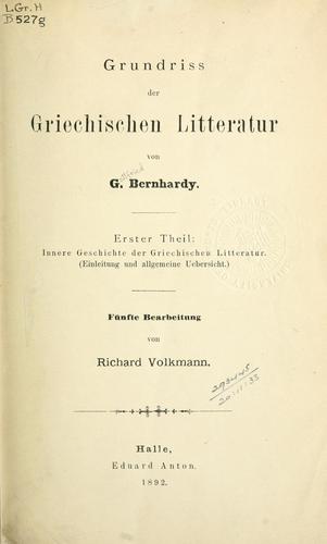 Grundriss der griechischen Litteratur