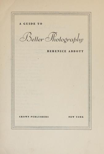 A guide to better photography