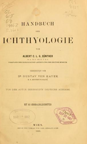 Handbuch der Ichthyologie