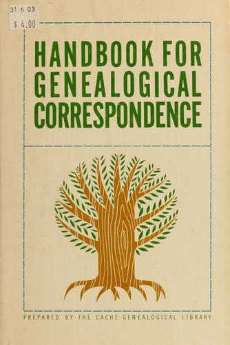 Handbook for genealogical correspondence