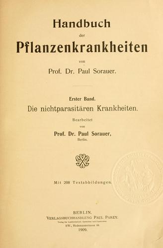 Handbuch der Pflanzenkrankheiten