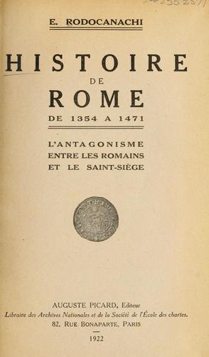 Histoire de Rome de 1354 à 1471