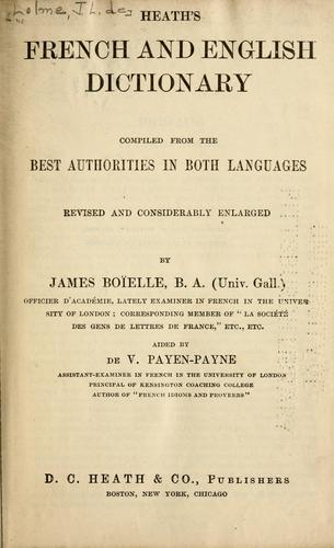Heath's French and English dictionary