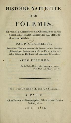 Histoire naturelle des fourmis