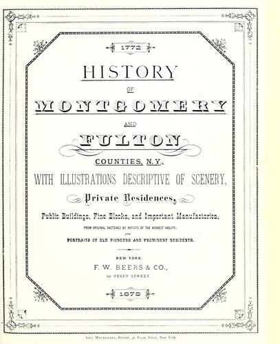 History of Montgomery and Fulton counties, N.Y.