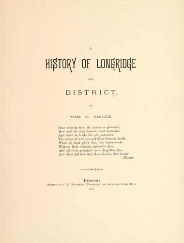 A history of Longridge and district