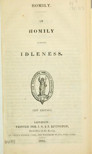 An homily against idleness
