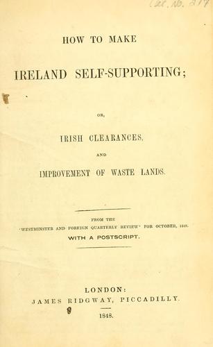 How to make Ireland self-supporting