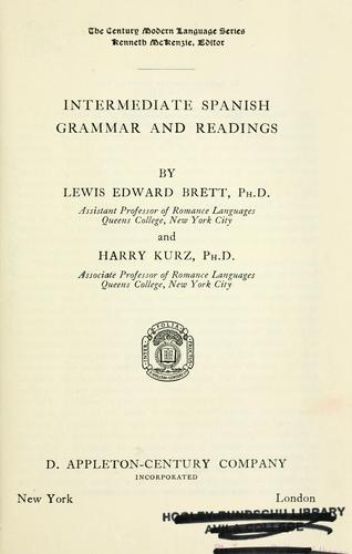 Intermediate Spanish grammar and readings