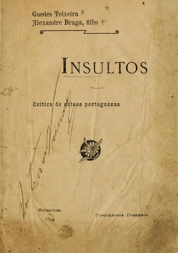 Insultos: critica de coisas Portuguezas