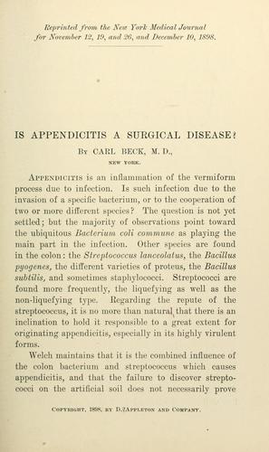 Is appendicitis a surgical disease?