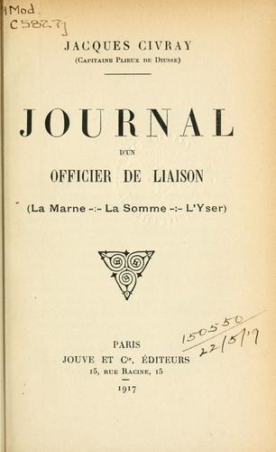 Journal d'un officier de liaison