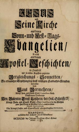 Jesus und Seine Kirche aus denen Sonn- und Fest-Tags-Evangelien