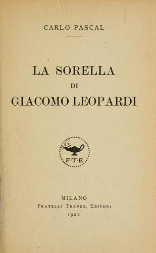 La sorella di Giacomo Leopardi
