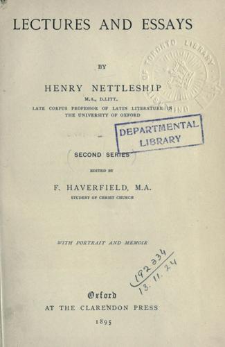 Lectures and essays
