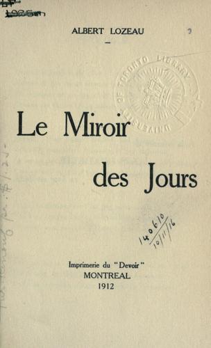 Le miroir des jours