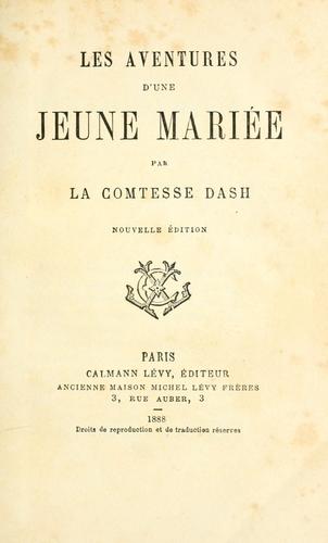 Les aventures d'une jeune mariée