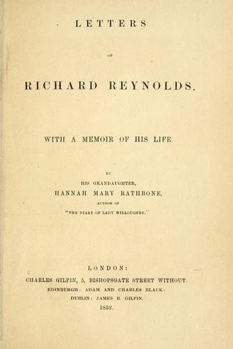 Letters of Richard Reynolds