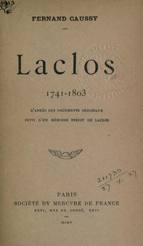 Laclos, 1741-1803