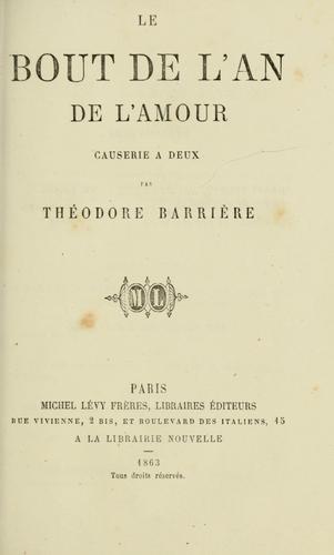 Le bout de l'an de l'amour