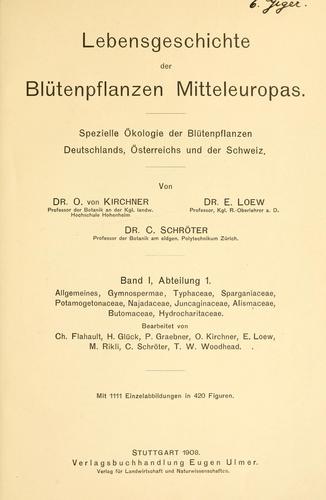 Lebensgeschichte der Blütenpflanzen Mitteleuropas