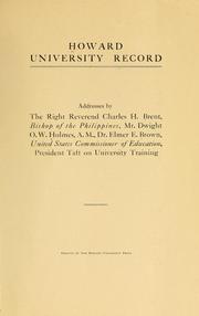 Addresses by the Right Reverend Charles H. Brent